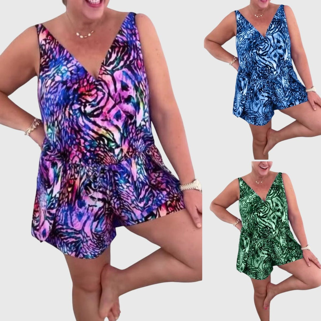 Elena - Elegant Bathing Suit with V-Neck