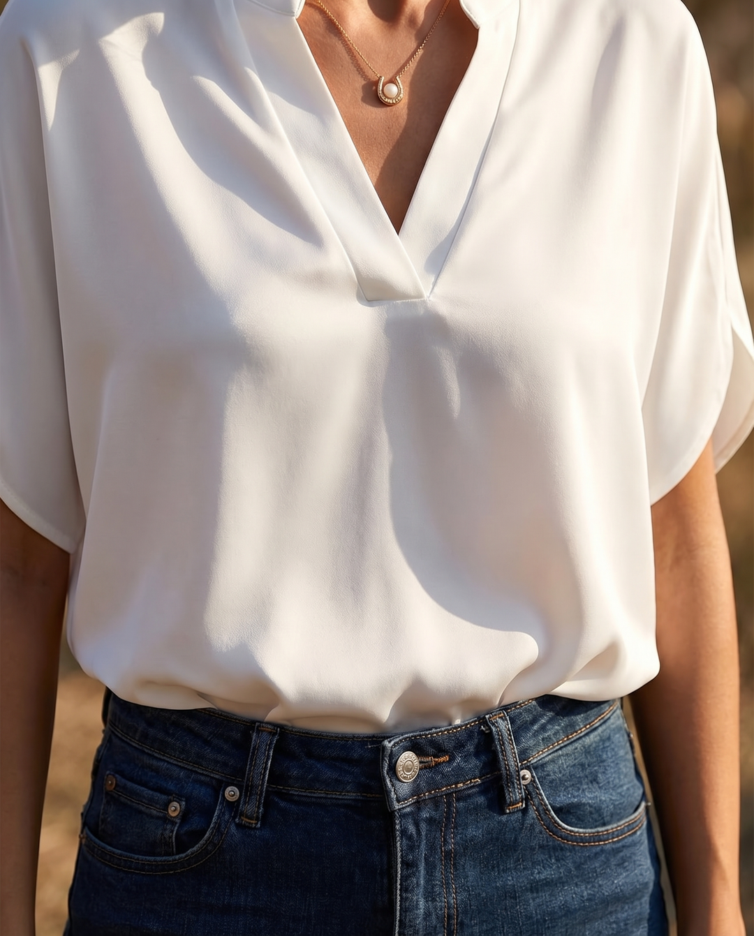 Beatrix™ | Soft and Elegant V-Neck Shirt
