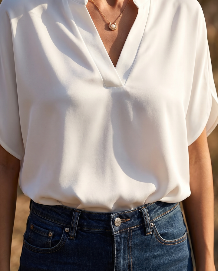 Beatrix™ | Soft and Elegant V-Neck Shirt