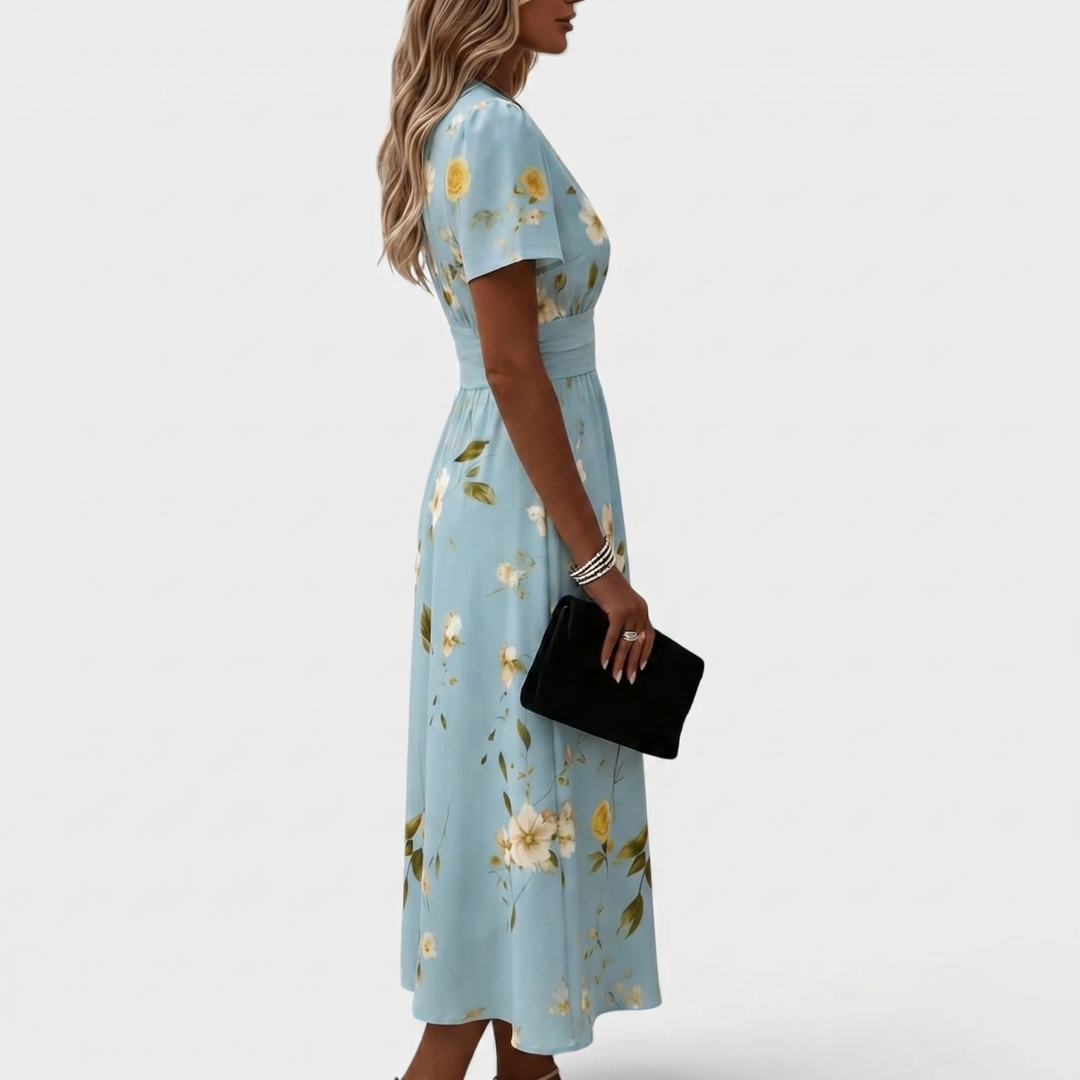 Dana | V-neck Formal Elegant Midi Dress