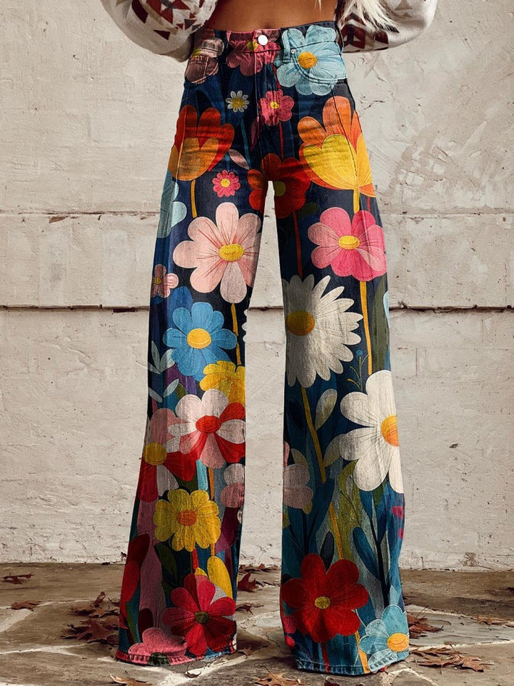 Léna - Floral Wide Leg Pants