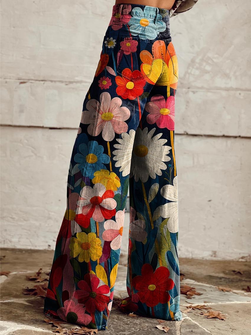 Léna - Floral Wide Leg Pants